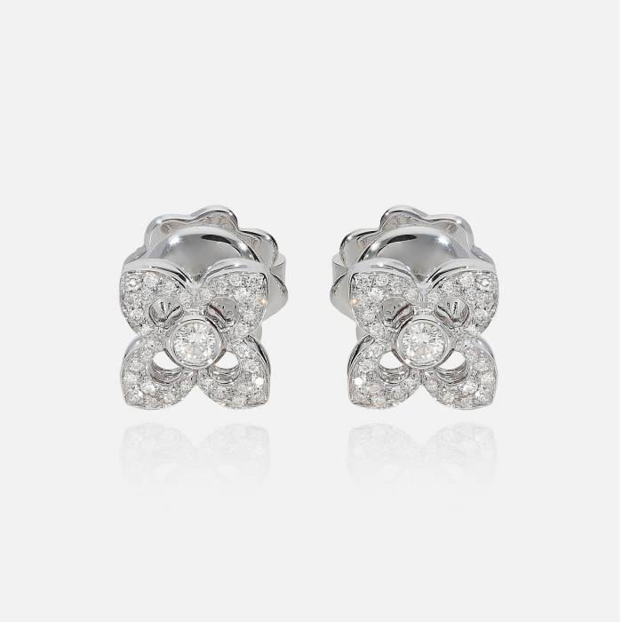 Flower diamond earrings